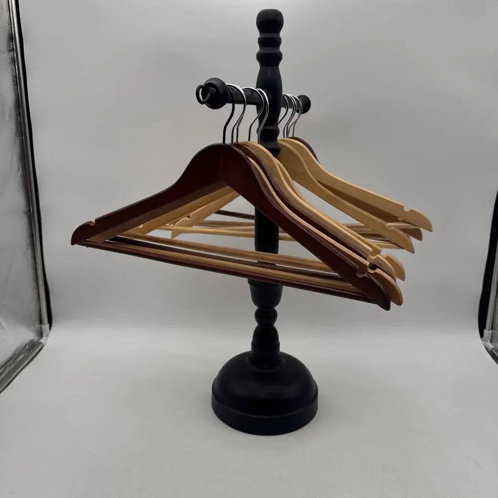 Lot Of 10 Beautiful Wood Hangers For Pants And Or Suits